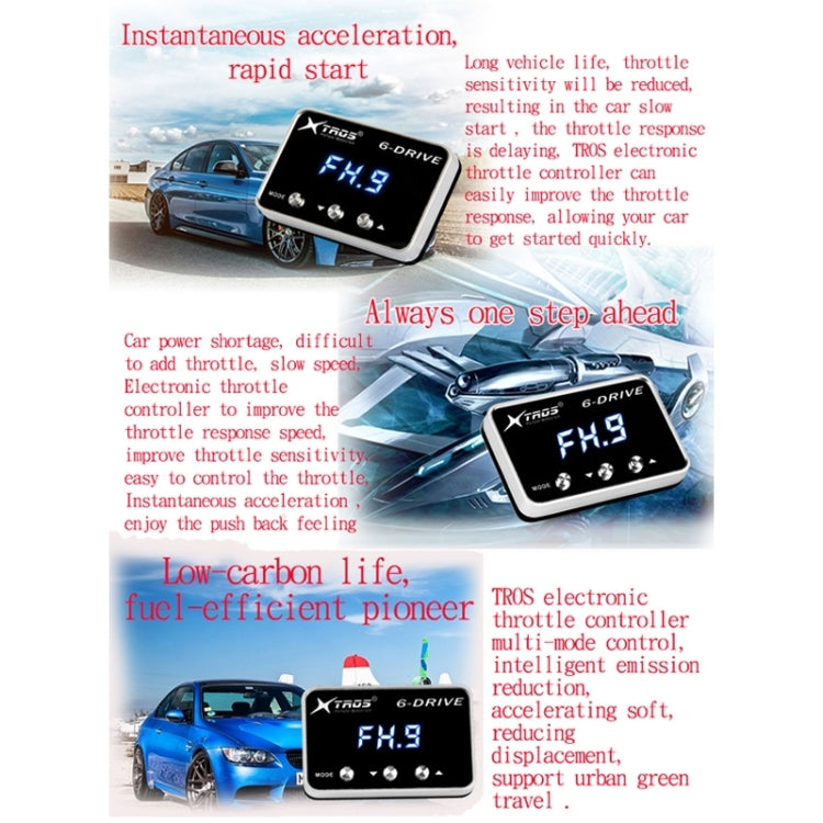 TROS TS-6Drive Potent Booster Electronic Throttle Controller, For Mitsubishi Strada 2015-, For Mitsubishi Strada 2005-2014, For Mitsubishi Xpander 2017-, For Mitsubishi Lancer 2008-, For Mitsubishi Mirage 2012-2016, For Mitsubishi Outlander 2007-      ...