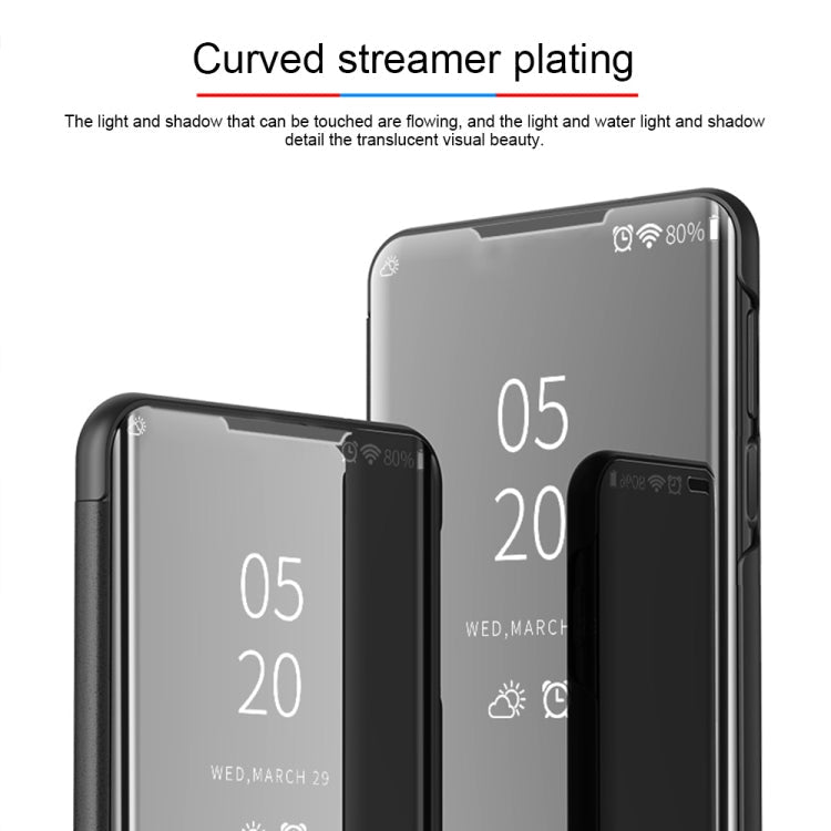 Plated Mirror Horizontal Flip Leather Case with Holder, For Galaxy S20+, For Galaxy S20 Ultra, For Galaxy S20