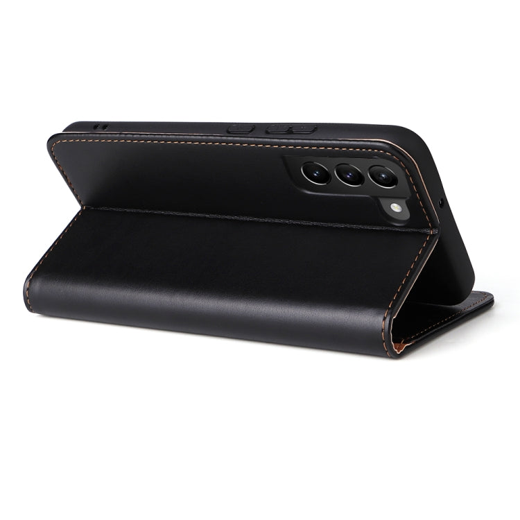 Fierre Shann PU Genuine Leather Texture Leather Phone Case, For Samsung Galaxy S22 5G, For Samsung Galaxy S22+ 5G, For Samsung Galaxy S22 Ultra 5G