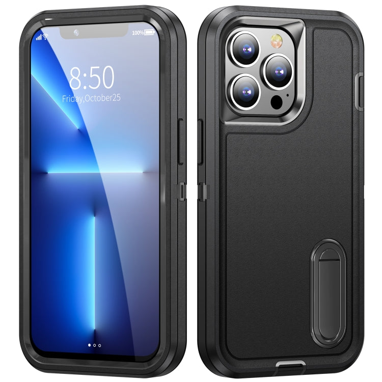 3 in 1 Rugged Holder Phone Case, For iPhone 11 Pro Max