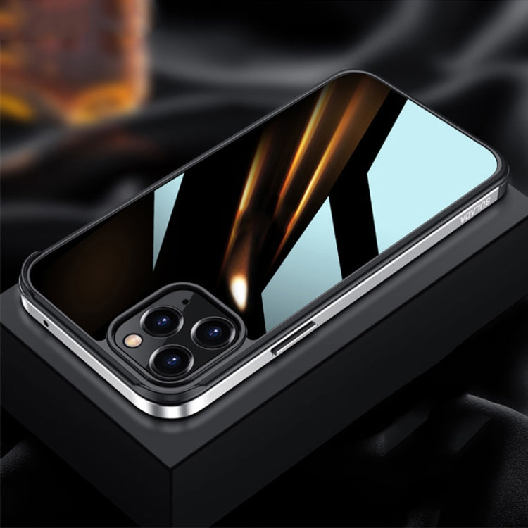 SULADA Metal Frame + Nano Glass + TPU Phone Case, For iPhone 13 Pro Max