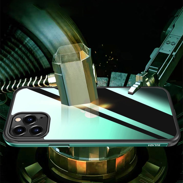 SULADA Metal Frame + Nano Glass + TPU Phone Case, For iPhone 13 Pro Max
