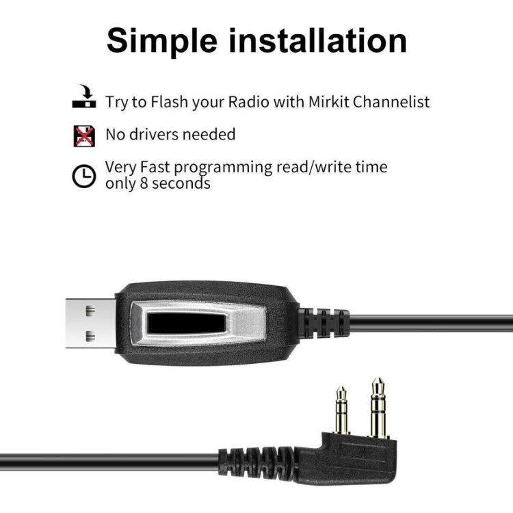 RETEVIS J9110P Dedicated USB Programming Cable for RT3S Series EDA0014386 / EDA0014407, J9110P