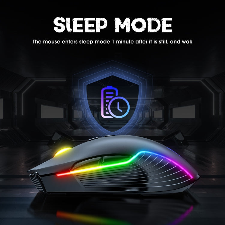 ONIKUMA CW905 2.4G RGB Lighting Wireless Mouse(Black)