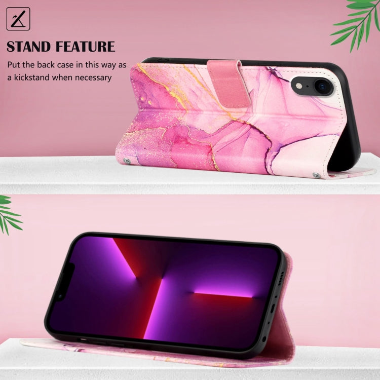 PT003 Marble Pattern Flip Leather Phone Case, For iPhone XR