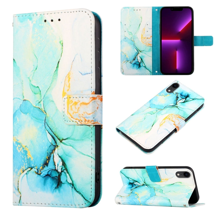 PT003 Marble Pattern Flip Leather Phone Case, For iPhone XR