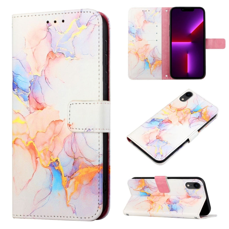 PT003 Marble Pattern Flip Leather Phone Case, For iPhone XR