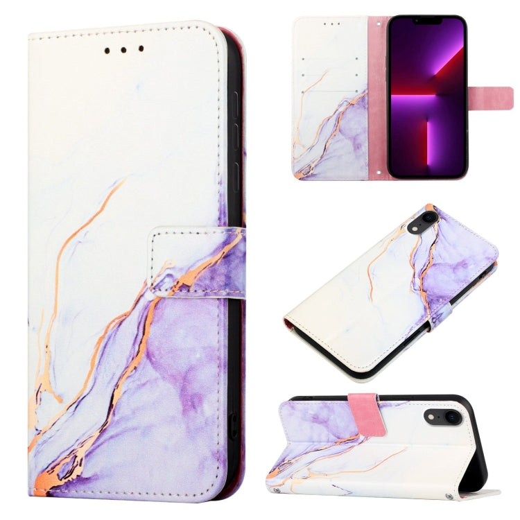 PT003 Marble Pattern Flip Leather Phone Case, For iPhone XR