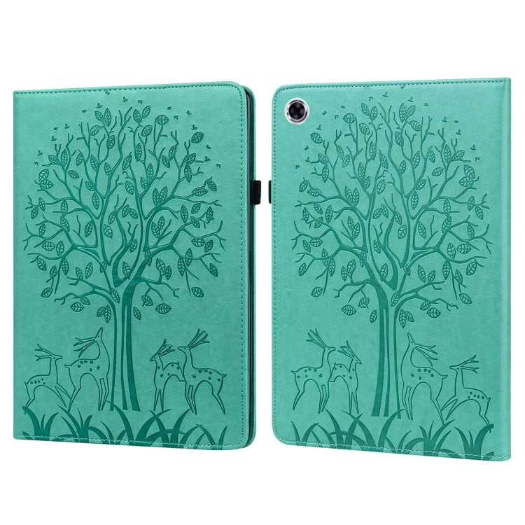 Tree & Deer Pattern Pressed Printing Leather Tablet Case, For iPad mini 6 2021 / mini 2024, For Samsung Galaxy Tab A8 10.5 2021 SM-X200 / SM-X205