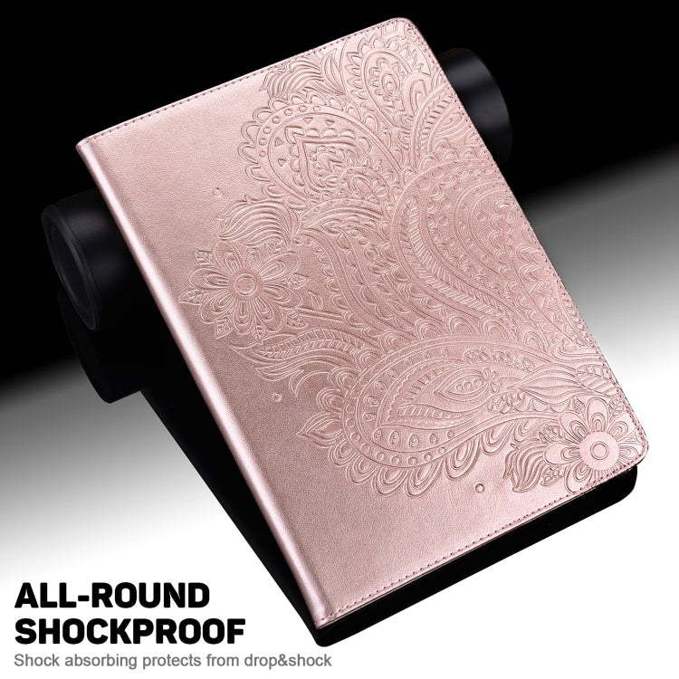 Peacock Embossed Pattern TPU + PU Leather Tablet Case, For Lenovo Tab E10 TB-X104F
