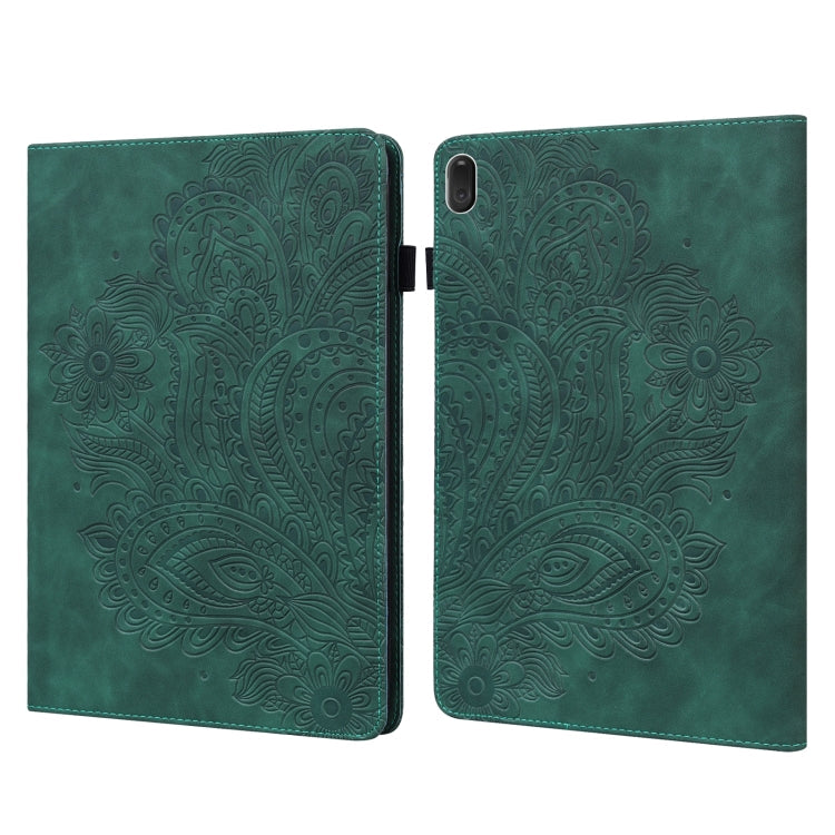 Peacock Embossed Pattern TPU + PU Leather Tablet Case, For Lenovo Tab E10 TB-X104F