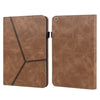 Solid Color Embossed Striped Smart Leather Case For iPad 10.2 2019 / Pro 10.5 inch(Brown)