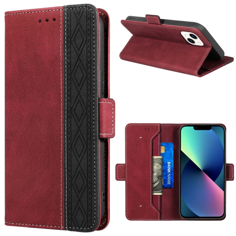 Stitching Magnetic RFID Leather Case, For iPhone 13 mini, For iPhone 13, For iPhone 13 Pro, For iPhone 13 Pro Max, For iPhone 12 mini, For iPhone 12 / 12 Pro