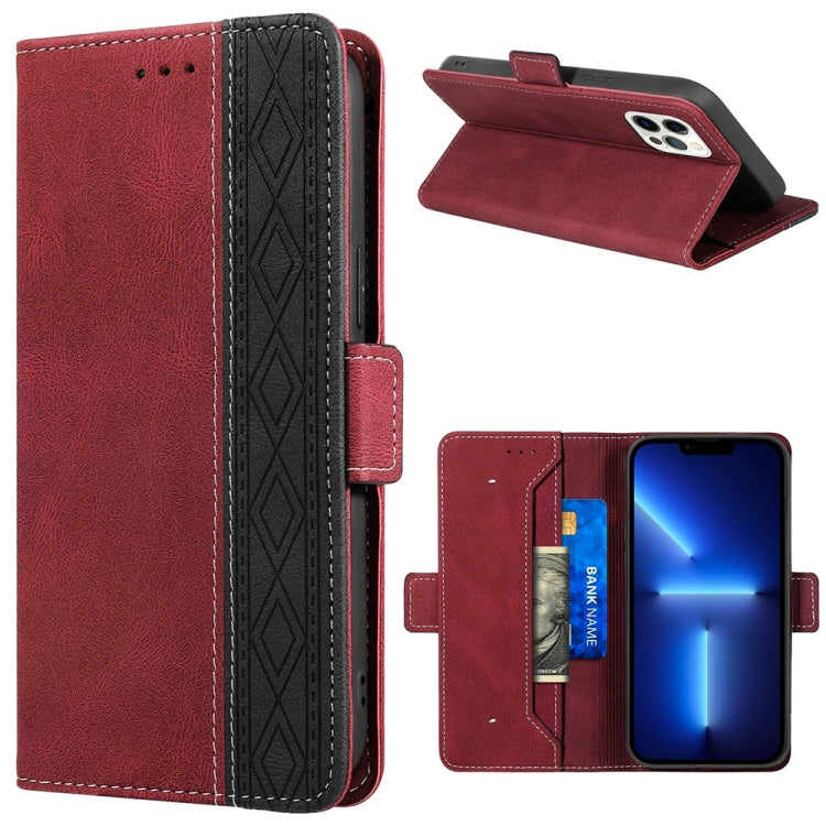Stitching Magnetic RFID Leather Case, For iPhone 13 mini, For iPhone 13, For iPhone 13 Pro, For iPhone 13 Pro Max, For iPhone 12 mini, For iPhone 12 / 12 Pro