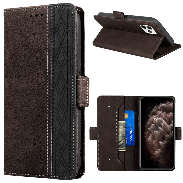 Stitching Magnetic RFID Leather Case, For iPhone 12 Pro Max, For iPhone 11, For iPhone 11 Pro, For iPhone 11 Pro Max, For iPhone X / XS, For iPhone XR
