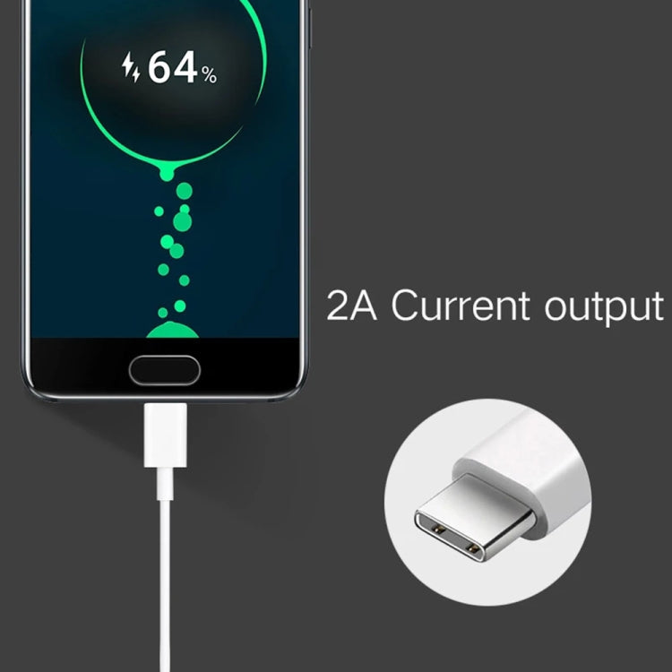 2A USB to USB-C / Type-C Data Cable, Cable Length:1m(White)