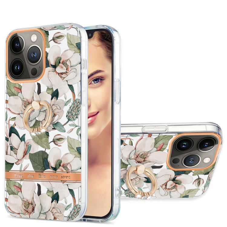Ring IMD Flowers TPU Phone Case, For iPhone 13 mini, For iPhone 13, For iPhone 13 Pro, For iPhone 13 Pro Max