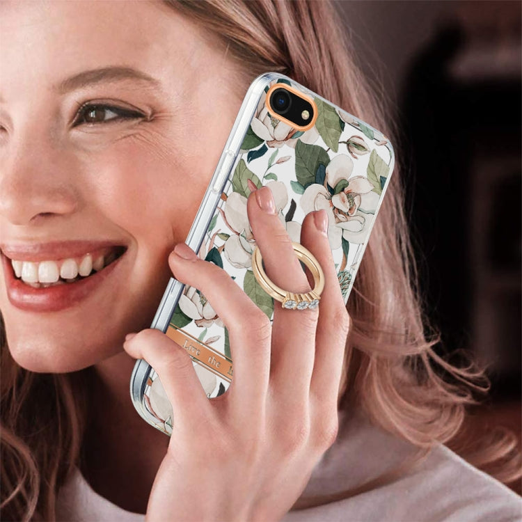 Ring IMD Flowers TPU Phone Case, For iPhone SE 2022 / SE 2020 / 8 / 7