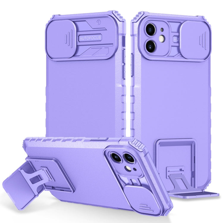 Stereoscopic Holder Sliding Camshield Phone Case, For iPhone 11, For iPhone 12, For iPhone 12 Pro
