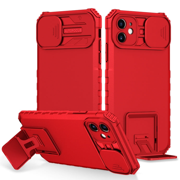 Stereoscopic Holder Sliding Camshield Phone Case, For iPhone 11, For iPhone 12, For iPhone 12 Pro