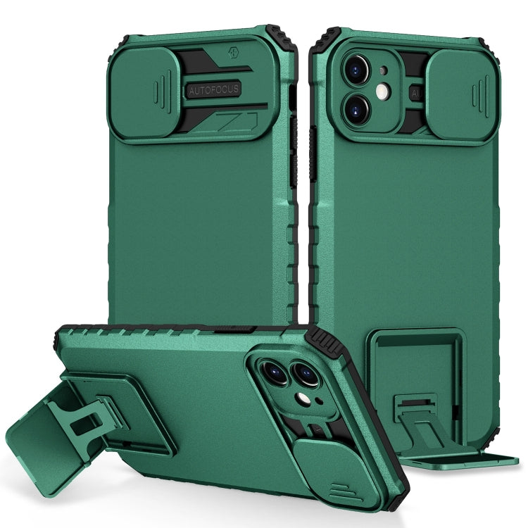 Stereoscopic Holder Sliding Camshield Phone Case, For iPhone 11, For iPhone 12, For iPhone 12 Pro