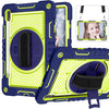 360 Degree Rotation Contrast Color Silicone+PC Tablet Case, For Samsung Galaxy Tab S7 / S8