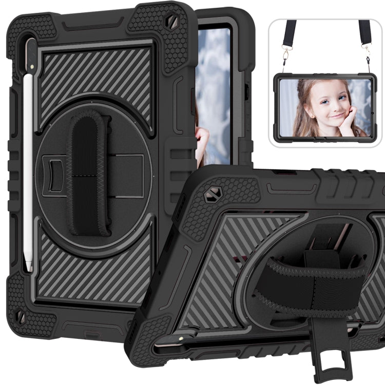360 Degree Rotation Contrast Color Silicone+PC Tablet Case, For Samsung Galaxy Tab S7 / S8