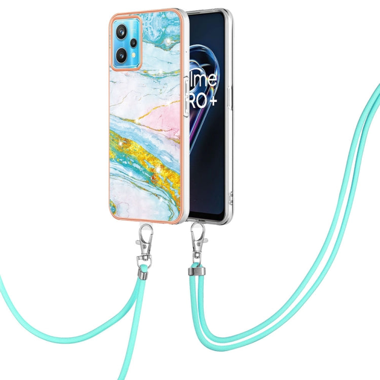 Electroplating Marble Pattern TPU Phone Case with Lanyard, For Samsung Galaxy A23 5G / 4G, For Samsung Galaxy A13 4G, For OPPO Realme 9 Pro+ 5G, For OPPO Realme 9 Pro 5G