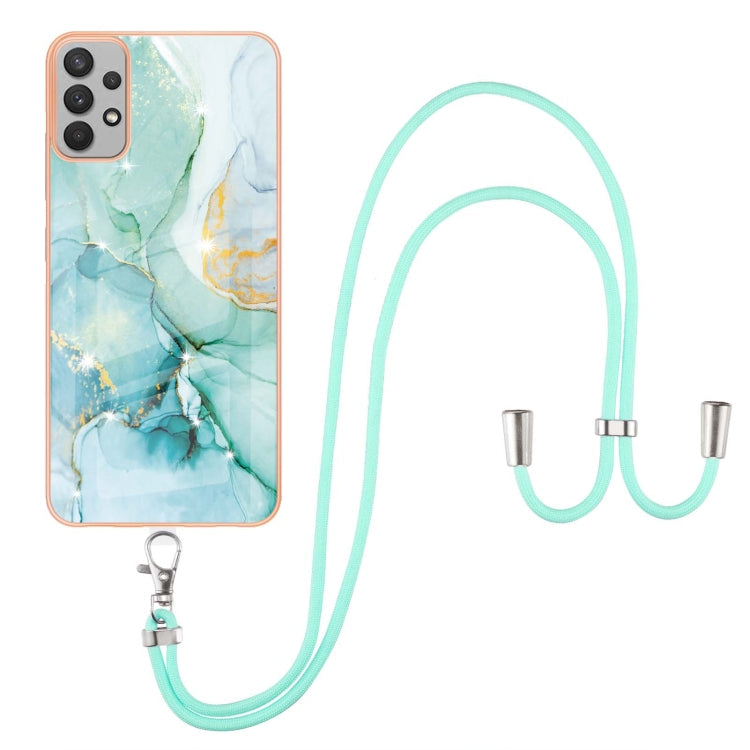 Electroplating Marble Pattern TPU Phone Case with Lanyard, For Samsung Galaxy A23 5G / 4G, For Samsung Galaxy A13 4G, For OPPO Realme 9 Pro+ 5G, For OPPO Realme 9 Pro 5G