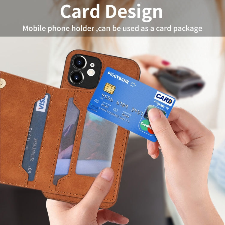 Line Card Holder Phone Case, For iPhone 12 mini, For iPhone 12, For iPhone 12 Pro, For iPhone 12 Pro Max
