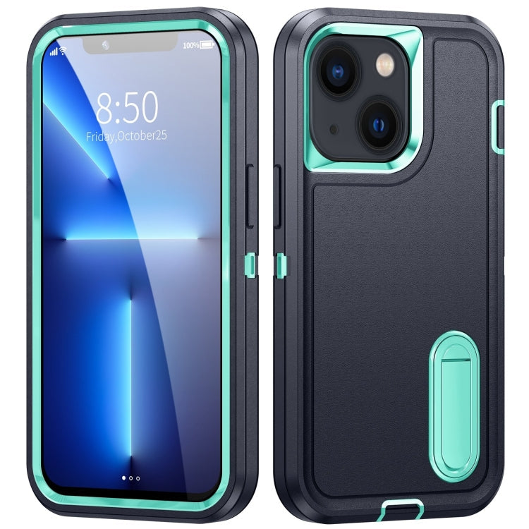 3 in 1 Rugged Holder Phone Case, For iPhone 14, For iPhone 14 Plus