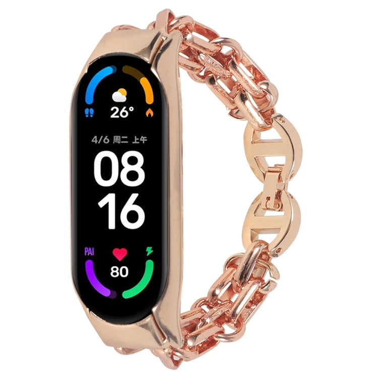 Metal Chain Stainless Steel Watch Band, For Xiaomi Mi Band 4 / 3, For Xiaomi Mi Band 6 / 5, For Xiaomi Mi Band 7