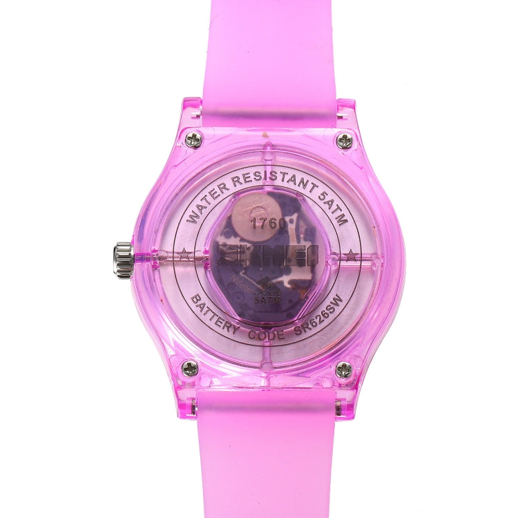 SKMEI 1760 Stainless Steel Buckle Silicone Strap Waterproof Quartz Watch