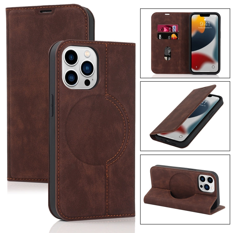 Wireless Charging Magsafe Leather Phone Case, For iPhone 13 Pro Max, For iPhone 13 Pro, For iPhone 13, For iPhone 12 Pro Max