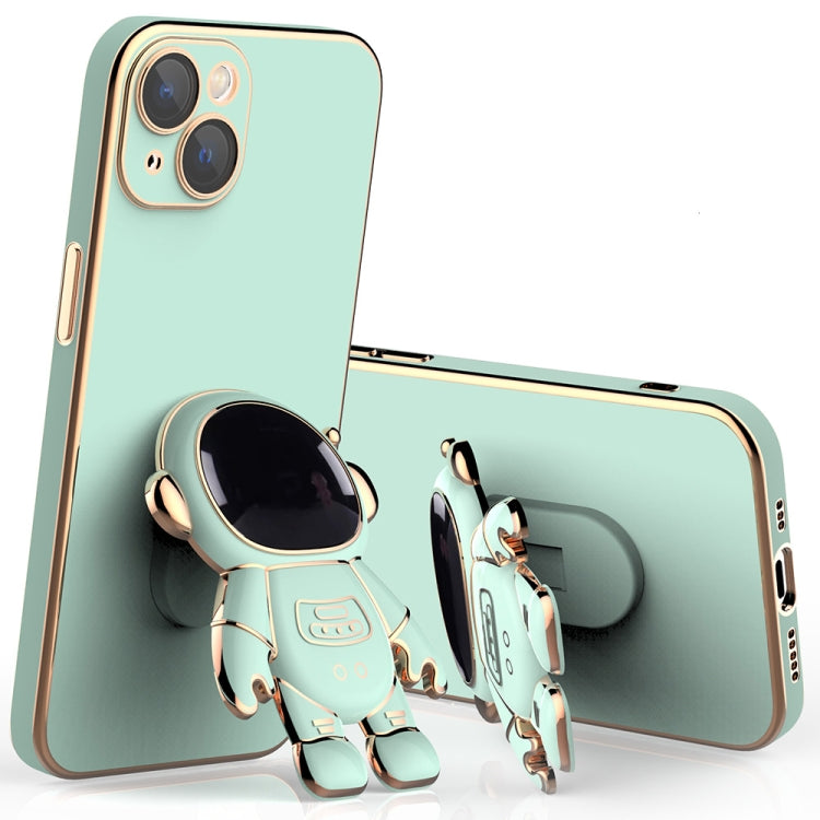 Plating Astronaut Holder Phone Case with Lens Film, For iPhone 13 Pro Max, For iPhone 13 Pro, For iPhone 13