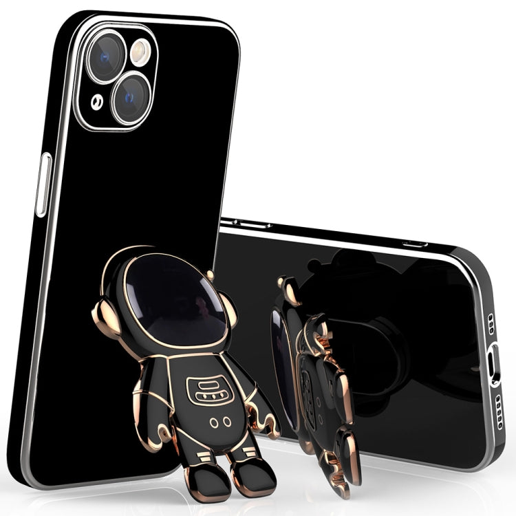 Plating Astronaut Holder Phone Case with Lens Film, For iPhone 13 Pro Max, For iPhone 13 Pro, For iPhone 13