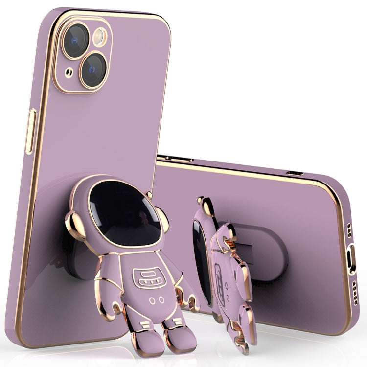 Plating Astronaut Holder Phone Case with Lens Film, For iPhone 13 mini, For iPhone 12 Pro Max, For iPhone 12 Pro