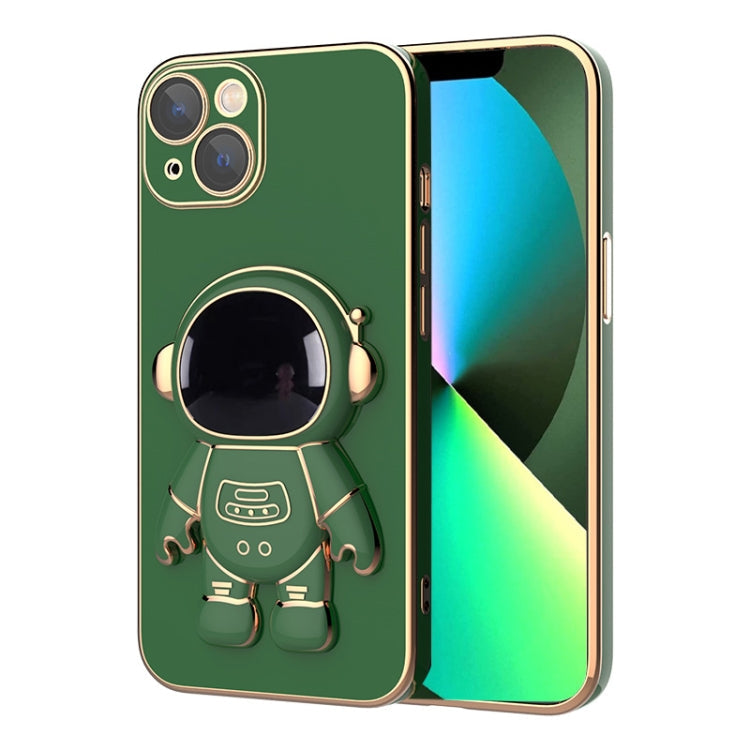 Plating Astronaut Holder Phone Case with Lens Film, For iPhone 12, For iPhone 12 mini, For iPhone 11 Pro Max
