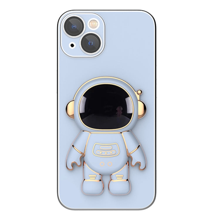 Plating Astronaut Holder Phone Case with Lens Film, For iPhone 11 Pro, For iPhone 11