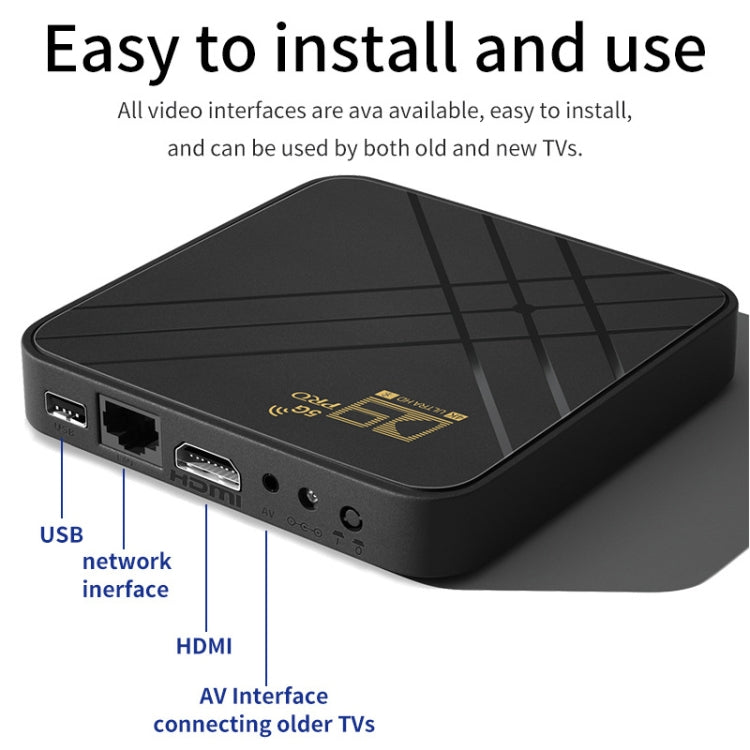 D9 PRO 2.4G/5G WIFI 4K HD Android TV Box, Memory:1GB?(UK Plug)