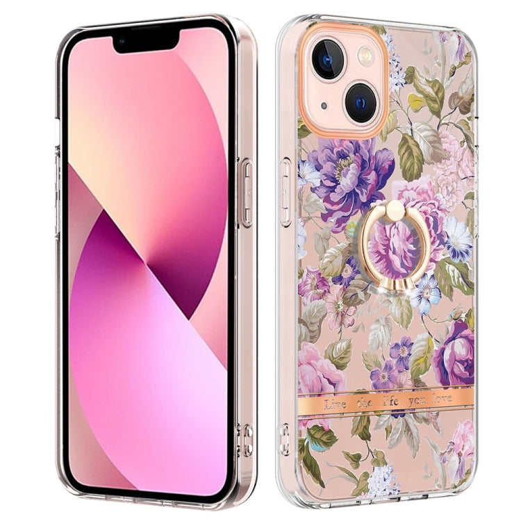 Ring IMD Flowers TPU Phone Case, For iPhone 14, For iPhone 14 Plus, For iPhone 14 Pro, For iPhone 14 Pro Max