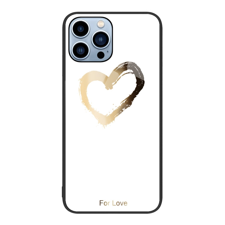 Colorful Painted Glass Phone Case, For iPhone 14 Pro