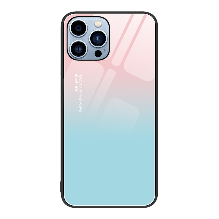 Colorful Painted Glass Phone Case, For iPhone 14 Pro