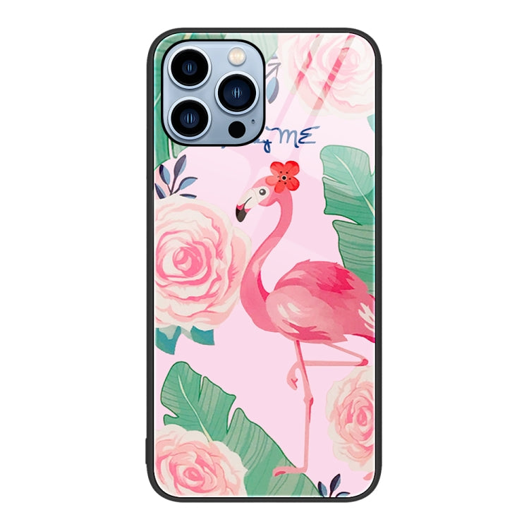 Colorful Painted Glass Phone Case, For iPhone 14 Pro