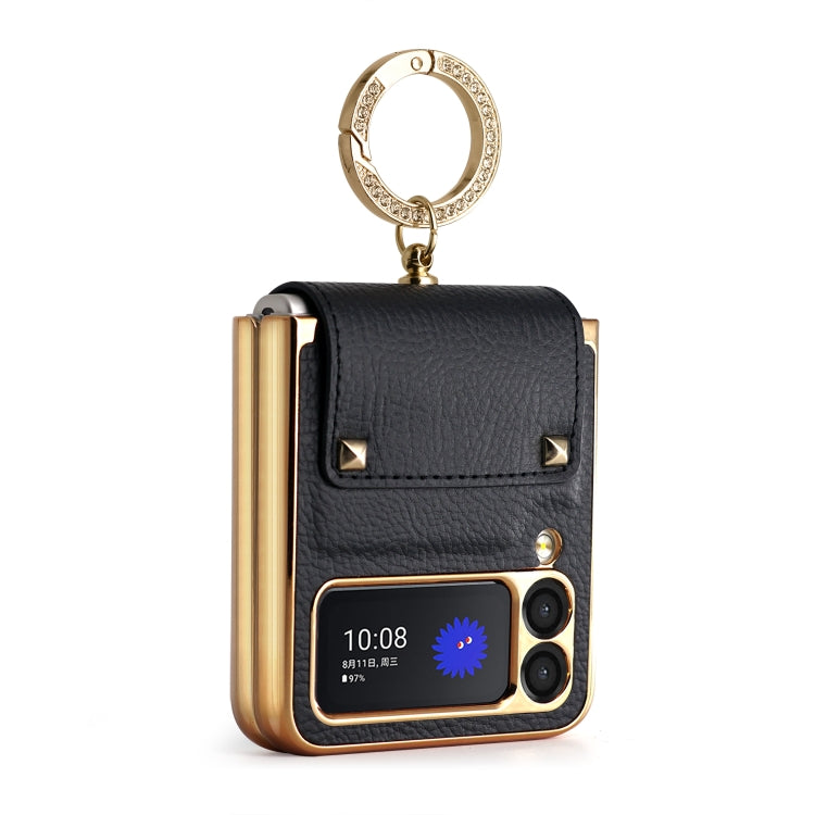 GKK Colorful PU Phone Case with Ring Holder, For Samsung Galaxy Z Flip4 5G, For Samsung Galaxy Z Flip3 5G