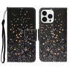 3D Colored Drawing Flip Leather Phone Case, For iPhone 14 Pro Max
