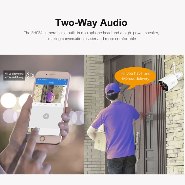 SriHome SH034 5.0MP Mini Dual 2.4 / 5G WiFi Outdoor Waterproof Video Surveillance Color Night Vision Security CCTV Cam, US Plug, UK Plug, AU Plug