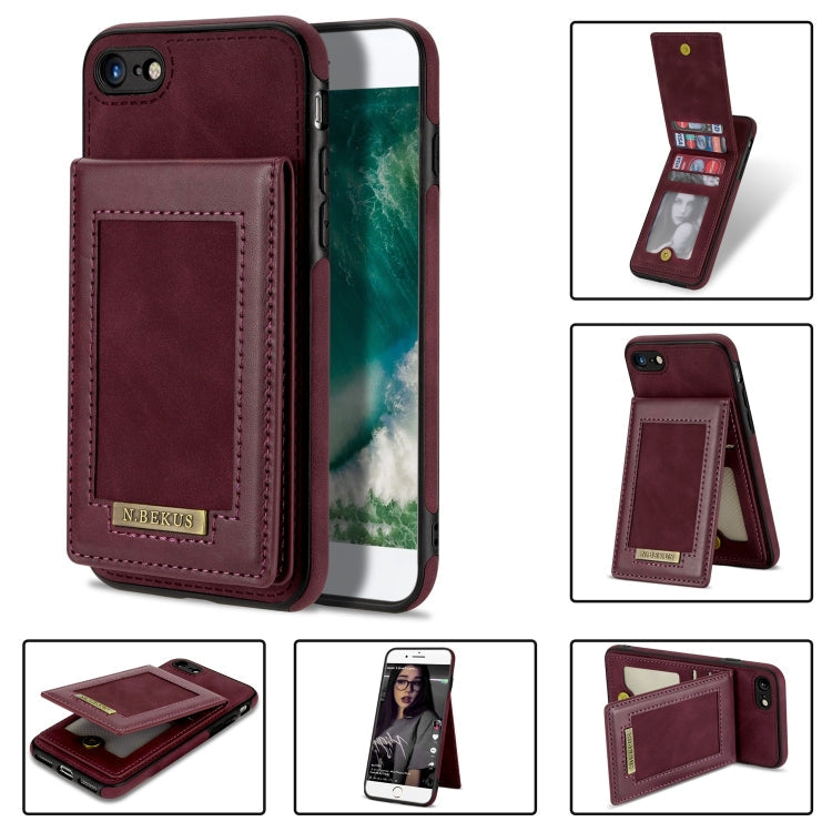 N.BEKUS Vertical Flip Card Slot RFID Phone Case, For iPhone SE 2022 / SE 2022 / 8 / 7, For iPhone 8 Plus / 7 Plus, For iPhone 11 Pro Max, For iPhone 11 Pro