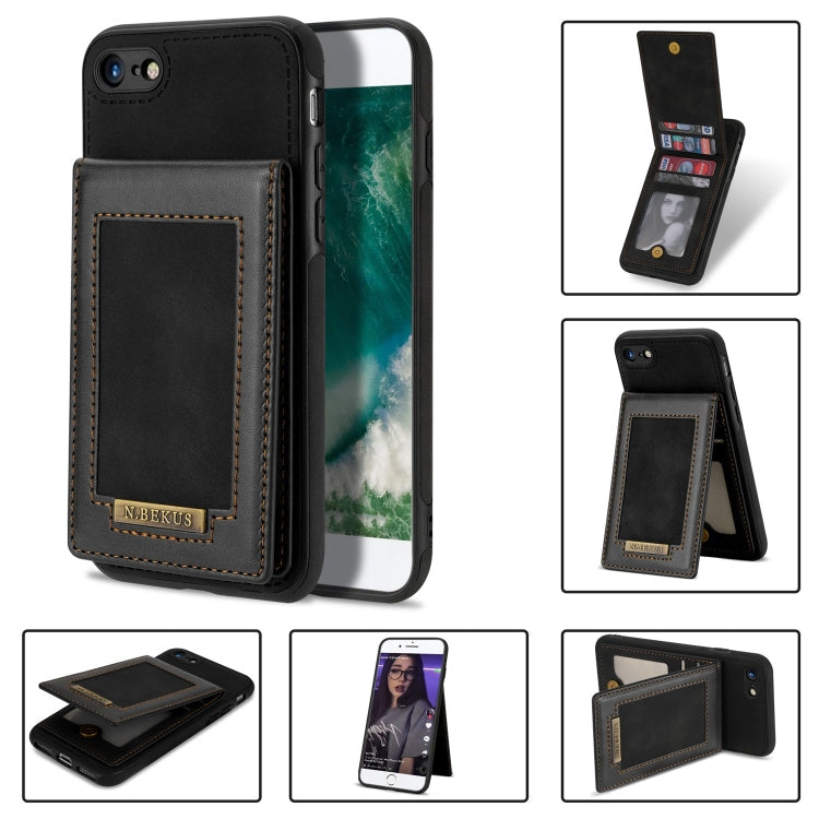 N.BEKUS Vertical Flip Card Slot RFID Phone Case, For iPhone SE 2022 / SE 2022 / 8 / 7, For iPhone 8 Plus / 7 Plus, For iPhone 11 Pro Max, For iPhone 11 Pro