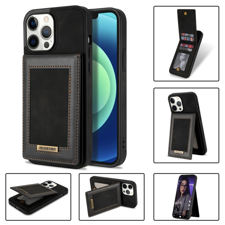 N.BEKUS Vertical Flip Card Slot RFID Phone Case, For iPhone 13 mini, For iPhone 13 Pro, For iPhone 13 Pro Max, For iPhone 14